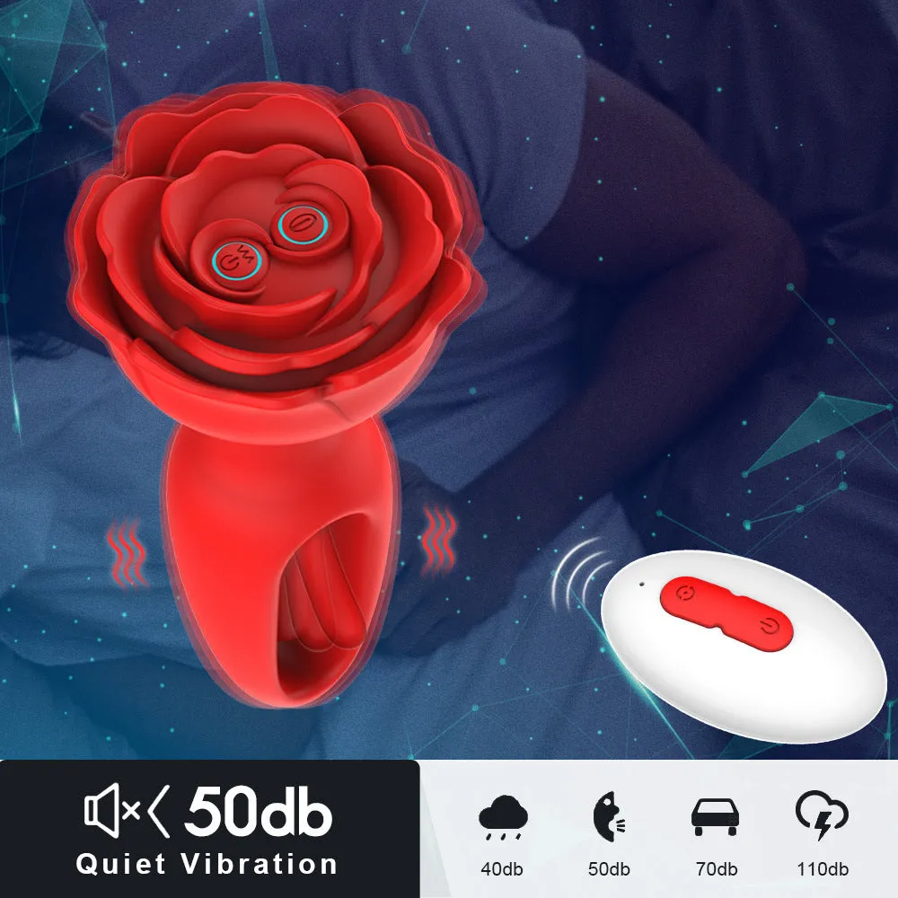 Remote Control Butt Plug - Tickle Flapping G-spot Prostate Massager Rose Sex Toys