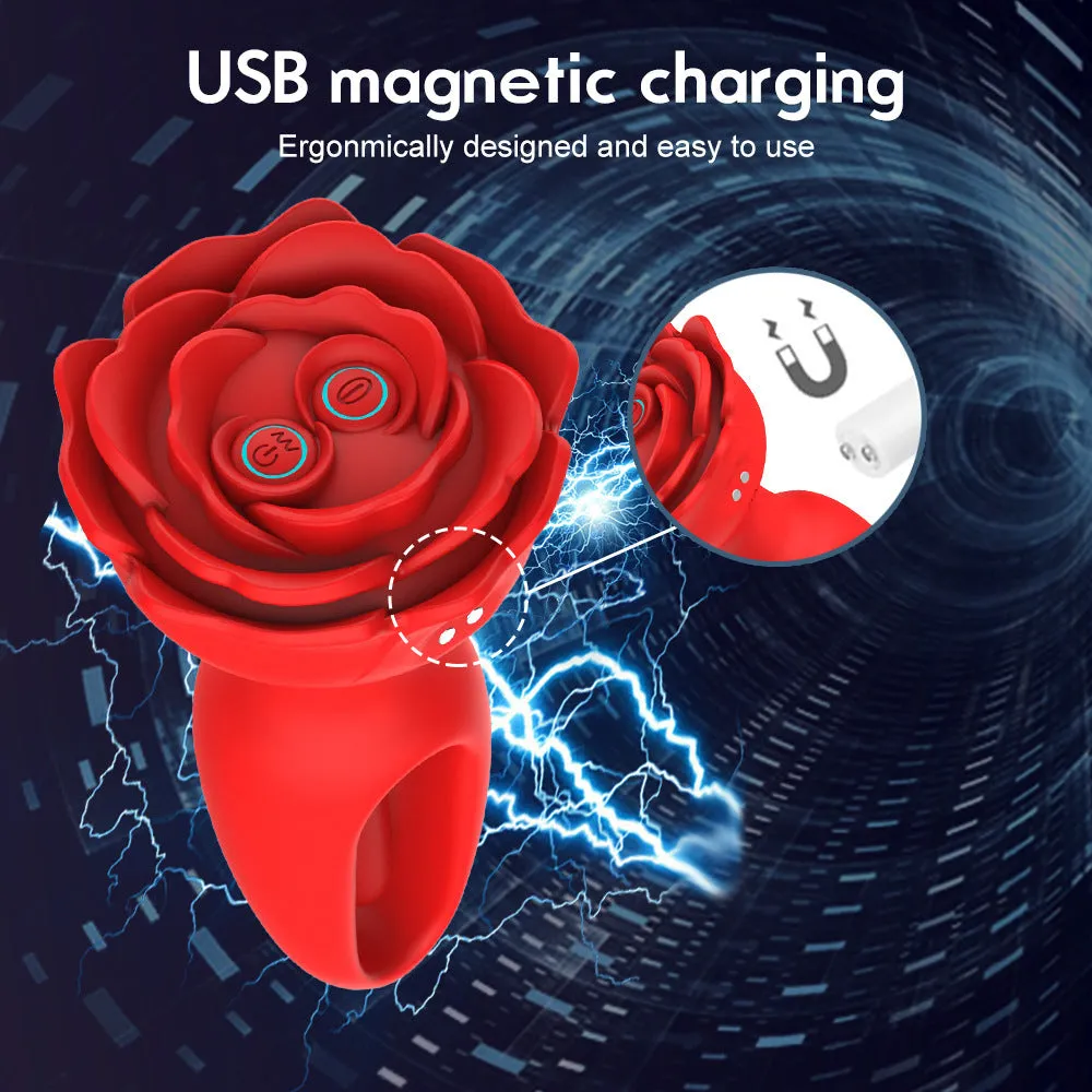 Remote Control Butt Plug - Tickle Flapping G-spot Prostate Massager Rose Sex Toys