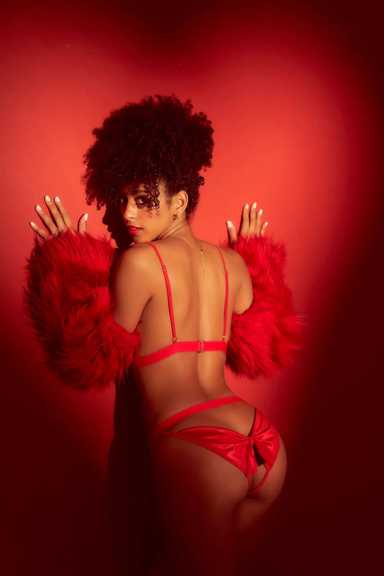 Roja Open Cup Bow Bra Set