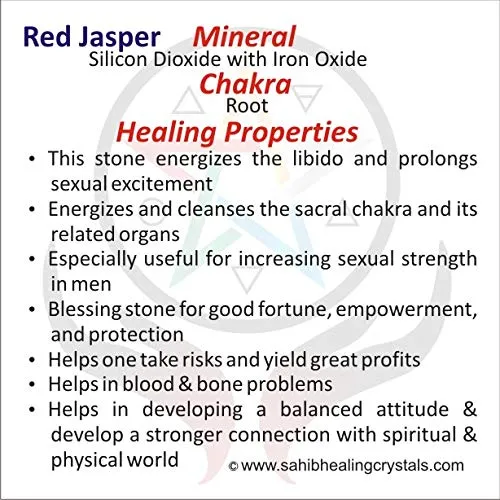 Sahib Healing Crystals Natural Red Jasper 100 Grams Tumble Stone for Reiki Healing, Crystal Healing, Vastu Correction and Wisdom