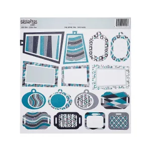 Sassafras Lass - 21"x12"Teal Appeal Die-Cut Tags, Single Sheet*