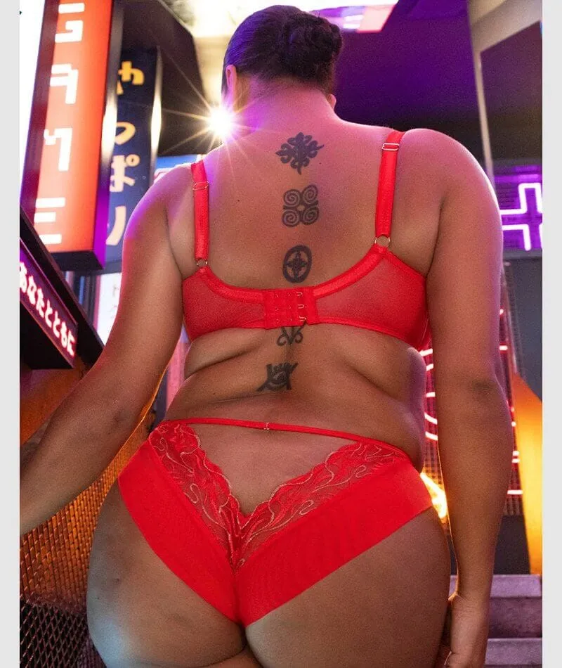Scantilly Fascinate Plunge Bra - Poppy Red