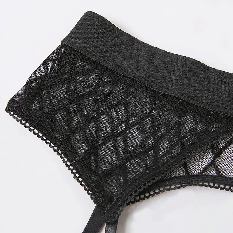 Sexy Erotic Lingerie Plaid lingerie set