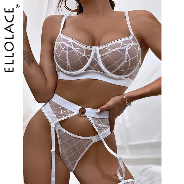 Sexy Erotic Lingerie Plaid lingerie set