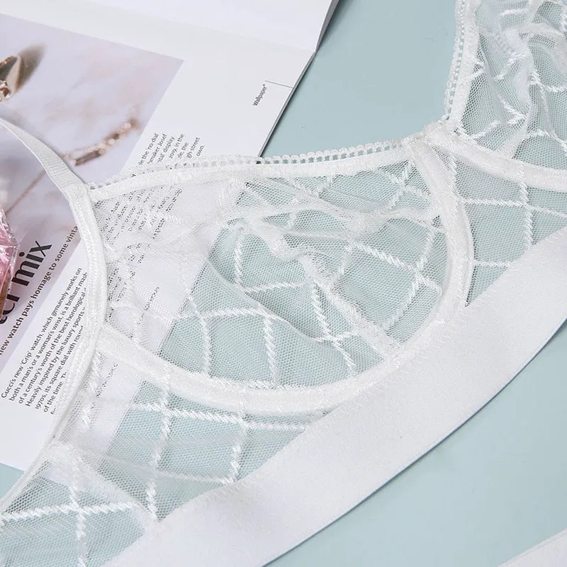 Sexy Erotic Lingerie Plaid lingerie set