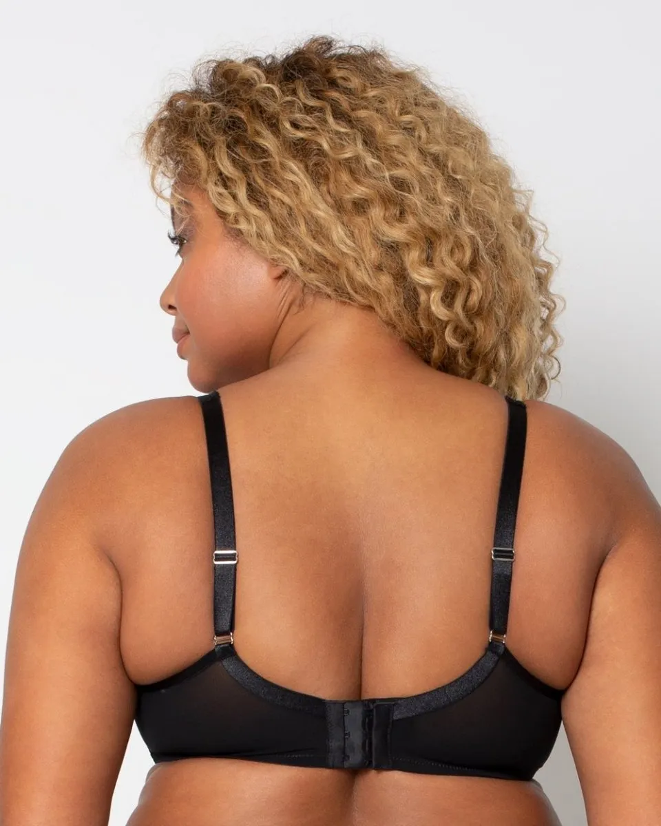 Sheer Mesh Push Up Black- 1310