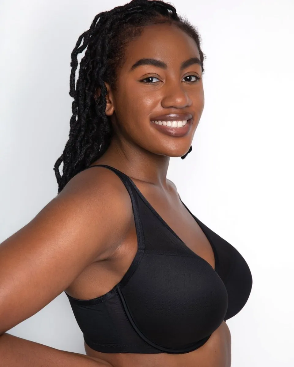 Sheer Mesh Push Up Black- 1310