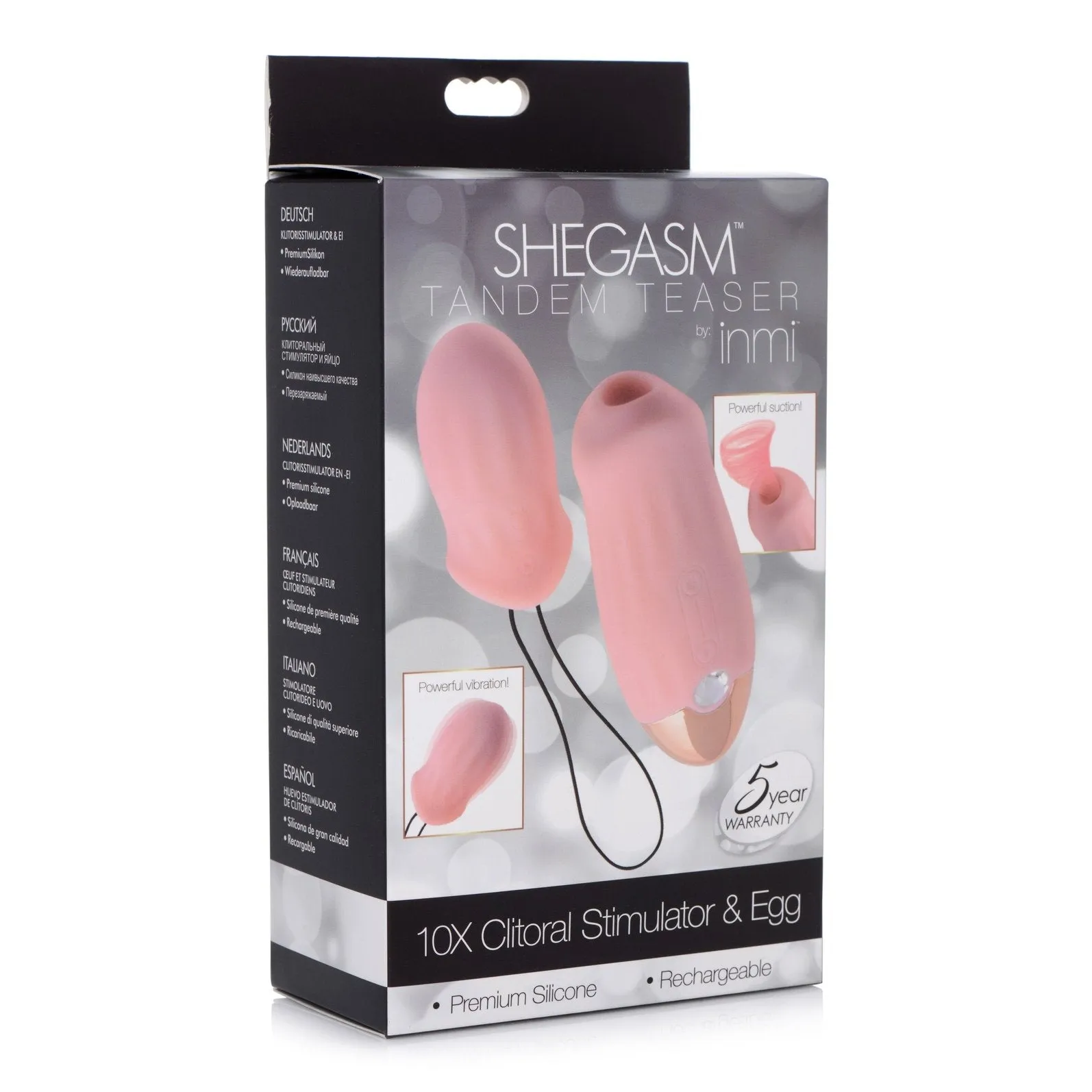 Shegasm Tandem Teaser 10x Clitoral Stimulator With Bonus Egg Vibe
