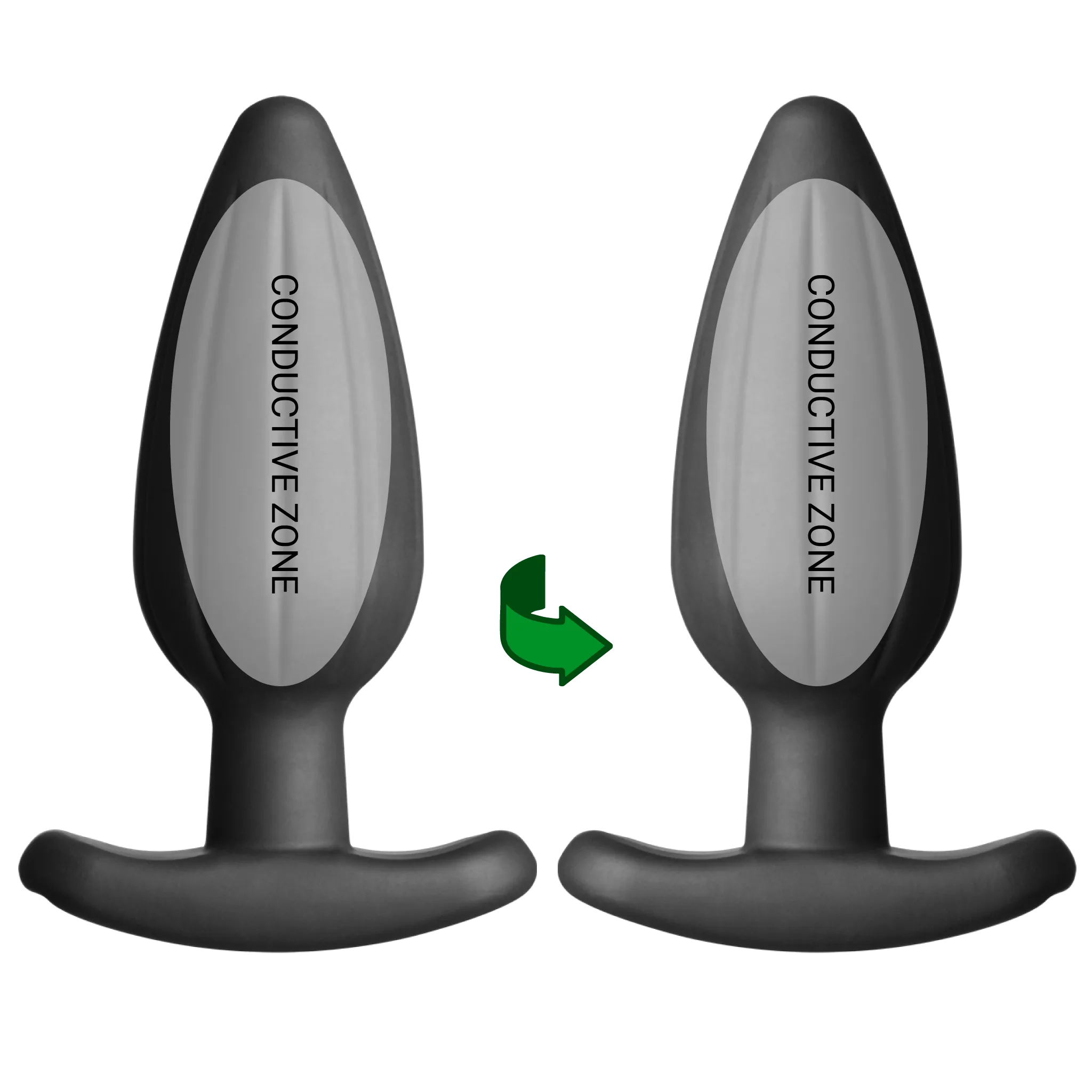 Silicone Noir Rocker Butt Plug - Large