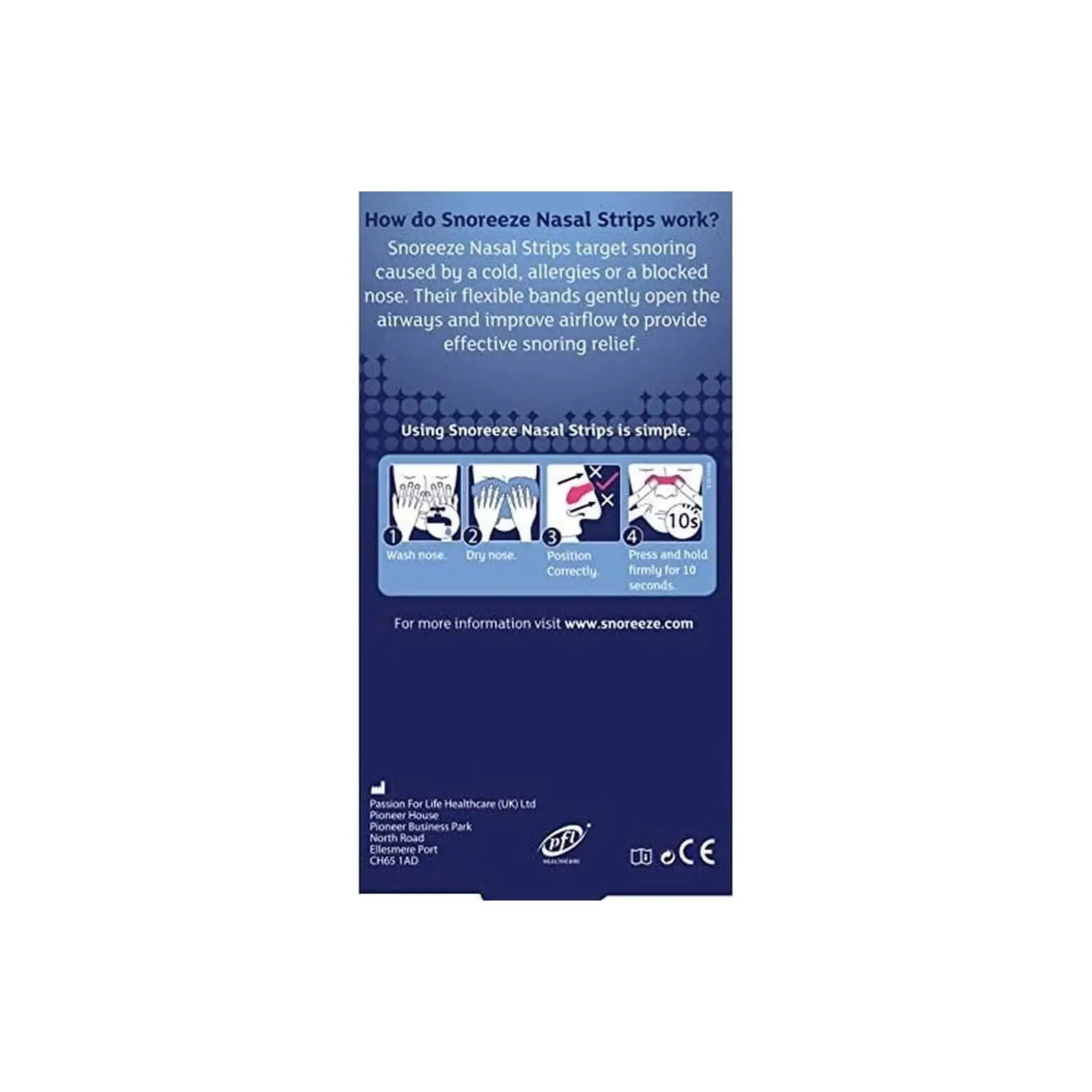 Snoreeze Snoring Relief Nasal Strips Small/Medium - 20 Applications