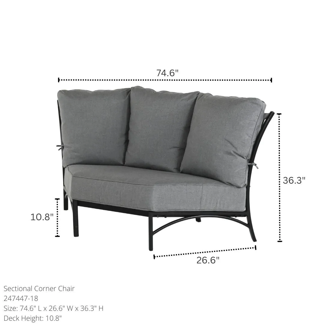 Stratford Estate Sectional Deep Seating Set (6 Piece Set)