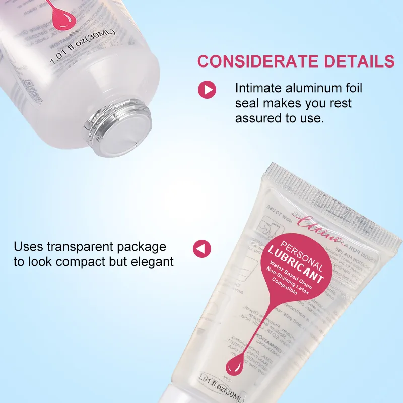 Water Based Sex Lubricants 30ml*3Pcs Set