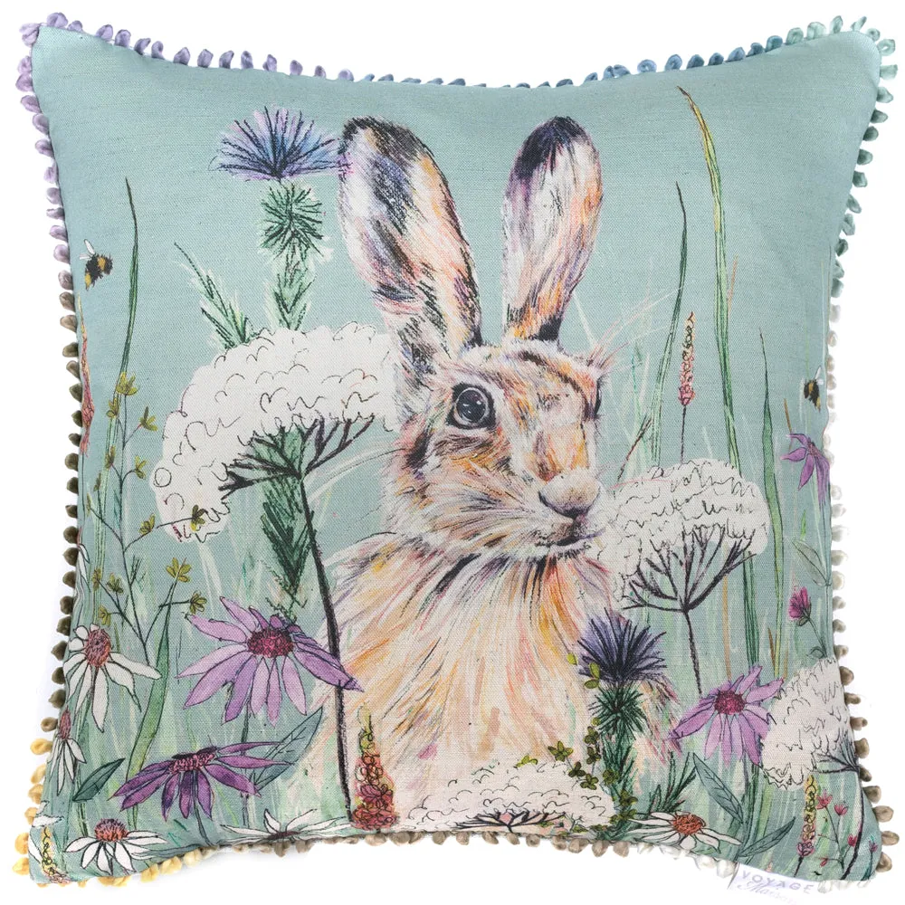 Winnie Printed Feather Cushion Verde