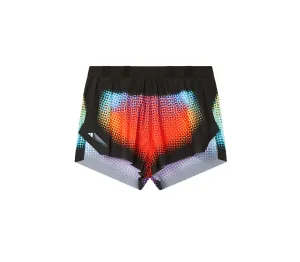 Women's Marathon Shorts | Black Rainbow Dot